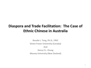 Diaspora and Trade Facilitation: The Case of