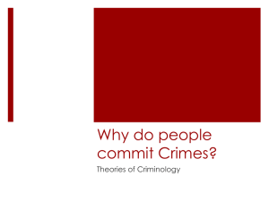 Why do people commit Crimes? - OP