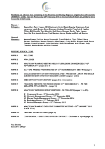 Agenda for RAMROC General Meeting 25th February 2015