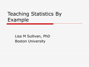 Teaching Statistics By Example - BU