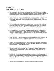 Chapter 10 Real World Word Problems Chan Chin bought a used