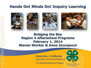 Experiential Learning Workshop (TOTII) - California 4