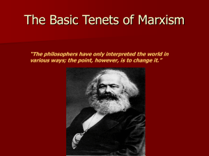 The Basic Tenets of Marxism