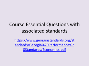 Course Essential Questions with associated standards