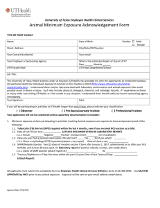 Minimal Exposure Personnel Occupational Health Enrollment Form