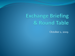 Exchange Briefing / Round Table