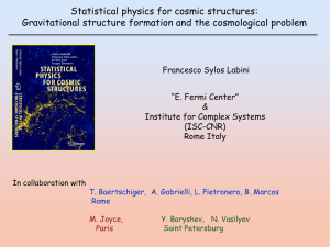 Statistical physics for cosmic structures
