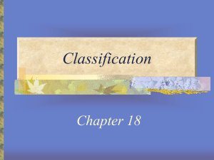 Classification - Central Biology