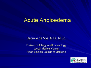 Acute Angioedema 8-31-10 Noon Conference