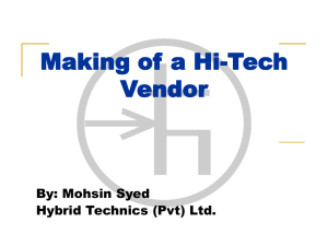 Making of a Hi-Tech Vendor