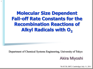 Molecular Size Dependent Fall-off Rate Constants for the