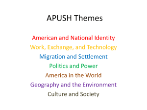 APUSH Themes 2015