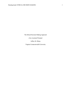 Personal Ethical Decision Making Approach – FINAL