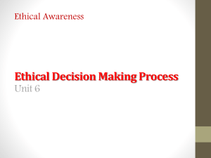 Ethical Decision Making Process
