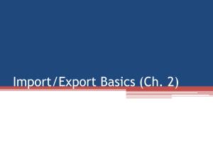 Import/Export Basics (Ch. 2)