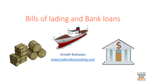 Bills of lading and Bank loans
