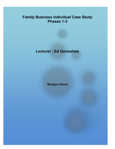 Family Business Individual Case Study Phases 1-3 - The