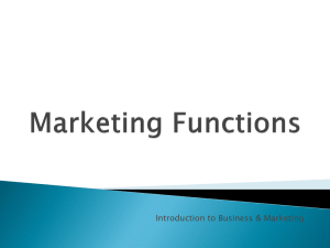 Marketing Functions