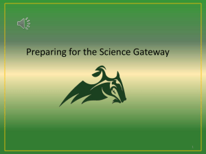 Science Gateway Assessment