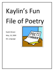 Kaylin's Fun File of Poerty