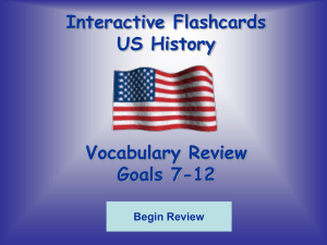 Interactive Flashcards US History Vocabulary Review