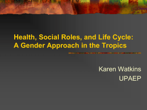 Health, Social Roles, and Life Cycle: A Gender Approach