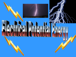 Electric Potential (Voltage) and Energy