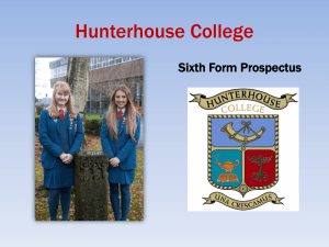 Sixth Form - Hunterhouse College