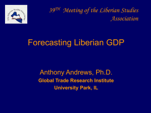 Forecasting Liberian GDP - Liberian Collections Project