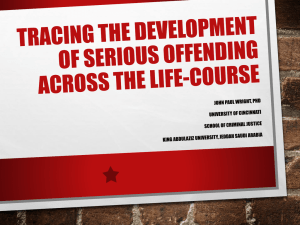 Tracing the Development of Serious Offending Across the