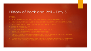 History of Rock and Roll * Day 5