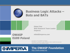 Business Logic Attacks - Bots and BATs