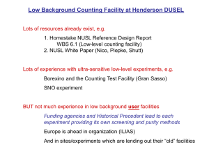 Low Background Counting - Colorado State University