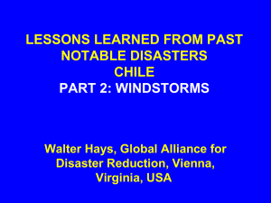 lessons learned from past notable disasters. chile. part 2