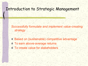 6-Introduction to Strategic Management