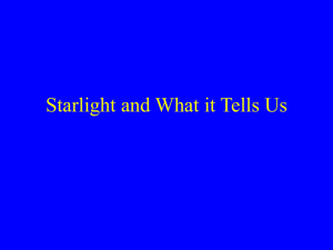 Starlight and What it Tells Us