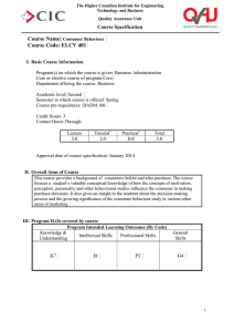 course title (course code) - Canadian International College