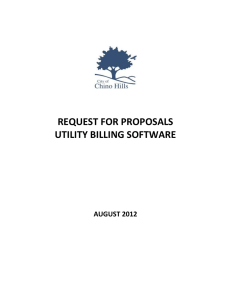 City of Chino Hills Utility Billing Software RFP
