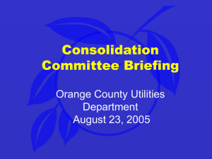 Orange County Utilities Department Presentation to the Water