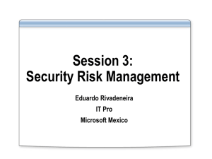 Security Risk Management - Microsoft Center