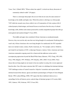 Yosso, Tara J. (March 2005). "Whose culture has capital? A critical