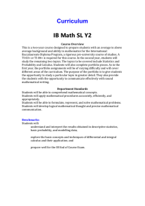 IB Math SL Y2