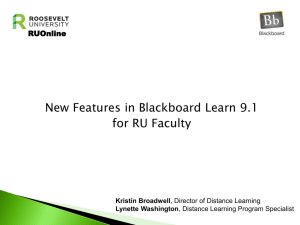 the newest features of Blackboard 9.1