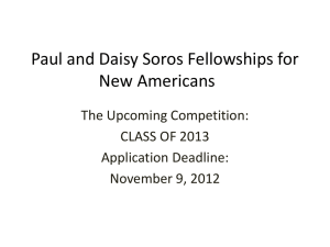 Paul and Daisy Soros Fellowships for New Americans