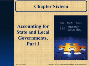Accounting for State and Local Governments, Part I