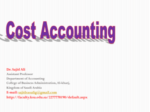 cost accounting- an introduction - Home
