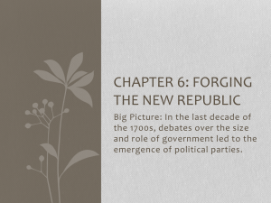 Chapter 6: forging the new republic