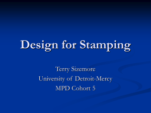 Design for Stampings - University of Detroit Mercy