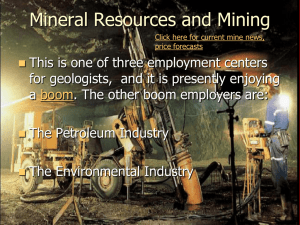 Lecture 10 Mineral Resources and Mining s