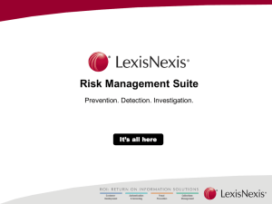LexisNexis® Risk Management Suite PowerPoint Presentation